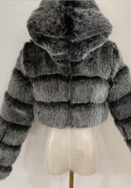 (Real Image)2021 Styles Women Fashion Fall & Winter INS Styles Sliver Fur Coats