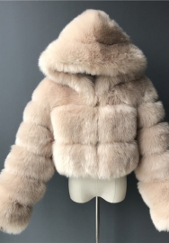 (Real Image)2021 Styles Women Fashion Fall & Winter INS Styles Beige Fur Coats