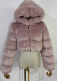 (Real Image)2021 Styles Women Fashion Fall & Winter INS Styles Orange Fur Coats