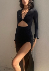 (Real Image)2021 Styles Women Fashion Fall & Winter INS Styles Long Sleeve Maxi Dress