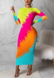 2021 Styles Women Fashion Fall & Winter INS Styles Long Sleeve Maxi Dress