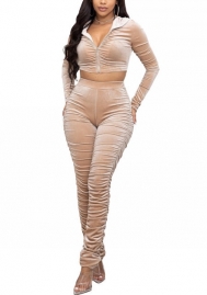 2021 Styles Women Fashion Fall & Winter INS Styles Ruffle Hoodie Two Piece Suit