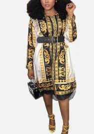 (Not Waist)(Real Image)2021 Styles Women Fashion Fall & Winter INS Styles Long Sleeve Maxi Dress