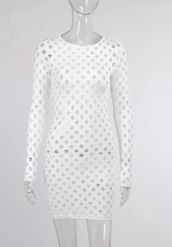 (Real Image)2021 Styles Women Fashion Fall & Winter INS Styles Hollow Nes Mini Dress