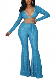 (Real Image)2022 Styles Women Fashion Spring INS Styles Sequins Two Piece Suit