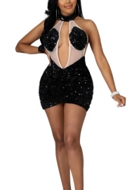 (Real Image)2022 Styles Women Fashion Spring INS Styles Sequins Mini Dress