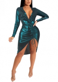 (Real Image)2022 Styles Women Fashion Spring INS Styles Long Sleeve Club Dress