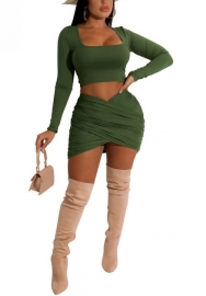 (Real Image)2022 Styles Women Fashion Spring INS Styles Long Sleeve Two Piece Dress