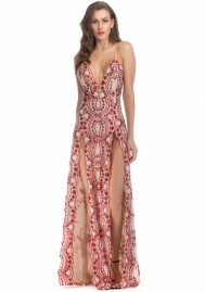 (Real Image)2022 Styles Women Fashion Spring INS Styles Lace Sequin Maxi Dress