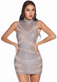 (Real Image)2022 Styles Women Fashion Spring INS Styles Sequin Mini Dress