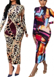 (Blue)(Real Image)2022 Styles Women Fashion Spring INS Styles Long  Sleeve Maxi Dress