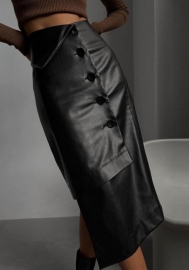 (Real Image)2022 Styles Women Fashion Spring INS Styles PU Skirts