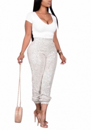 (Only Long Pants)(Real Image)2022 Styles Women Fashion Spring INS Styles Sequins Long Pants