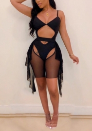 (Real Image)2022 Styles Women Sexy Spring INS Styles Mesh Short Two Pieces Set