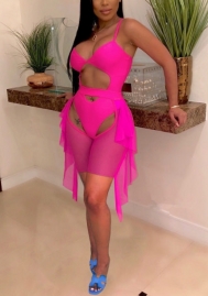 (Real Image)2022 Styles Women Sexy Spring INS Styles Mesh Short Two Pieces Set