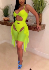 (Real Image)2022 Styles Women Sexy Spring INS Styles Mesh Short Two Pieces Set