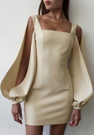 (Real Image)2022 Styles Women Fashion Spring INS Styles Puff Long Sleeve Mini Dress