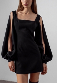 (Real Image)2022 Styles Women Fashion Spring INS Styles Puff Long Sleeve Mini Dress