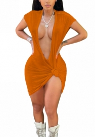 2022 Styles Women Fashion Spring INS Styles Deep V Neck Shirts Dress