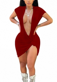 2022 Styles Women Fashion Spring INS Styles Deep V Neck Shirts Dress