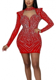 (Real Image)2022 Styles Women Fashion Spring INS Styles Sequins Mini Dress