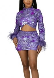 (Real Image)2022 Styles Women Fashion Spring INS Styles Sequins Mini Dress