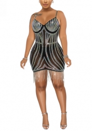 (Real Image)2022 Styles Women Fashion Spring INS Styles Sequins Mini Dress