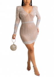 (Real Image)2022 Styles Women Fashion Spring INS Styles Sequins Mini Dress