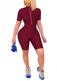 2022 Styles Women Fashion Spring INS Styles Front Zipper Jumpsuit