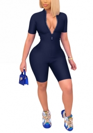 (Real Image)2022 Styles Women Fashion Spring INS Styles Front Zipper Jumpsuit