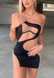 (Real Image)2022 Styles Women Fashion Spring INS Styles Single Shoulder Club Dress