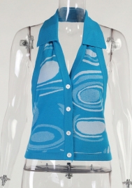 (Real Image)2022 Styles Women Fashion Spring INS Styles Waffle Knit Tank Tops Summer Button Down Henley Shirts Sleeveless Tees