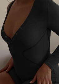 2022 Styles Women Fashion Spring INS Styles  Solid Color Front Button Jumpsuit