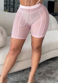 Pink (Only Short Pants)2022 Styles Women Fashion Spring INS Styles Mesh Short Pants