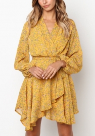 (Real Image)2022 Styles Women Fashion Spring INS Styles  Print Bohemian Mini Dress