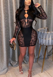 2022 Styles Women Fashion Spring INS Styles Lace Long Sleeve Mini Dress