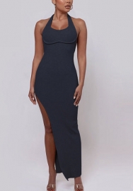 2022 Styles Women Sexy Spring INS Styles Solid Color Maxi Dress