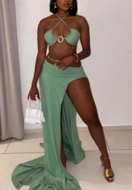 (Real Image)2022 Styles Women Sexy Spring INS Styles Halter Beachwear Maxi Dress