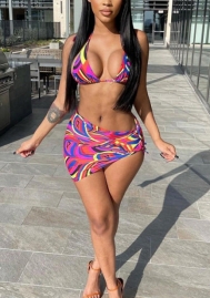 2022 Styles Women Fashion Summer INS Styles Print Two Piece Suit