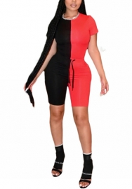 2022 Styles Women Fashion Summer INS Styles Contrast Color Short Two Pieces Suit