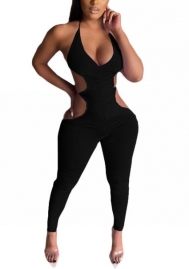 2022 Styles Women Fashion Summer INS Styles Solid Color Cut Out Jumpsuit