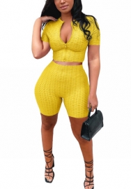 2022 Styles Women Fashion Summer INS Styles Solid Color Short Two Pieces Suit