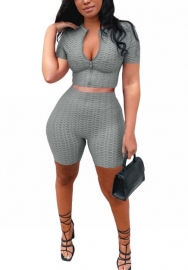 2022 Styles Women Fashion Summer INS Styles Solid Color Short Two Pieces Suit