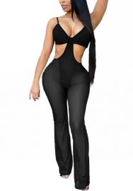 2022 Styles Women Fashion Summer INS Styles Cut Out Mesh Jumpsuit