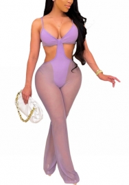 2022 Styles Women Fashion Summer INS Styles Cut Out Mesh Jumpsuit
