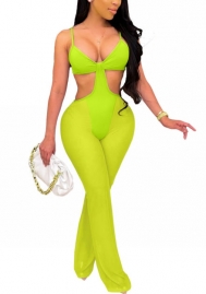 2022 Styles Women Fashion Summer INS Styles Cut Out Mesh Jumpsuit