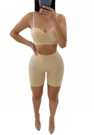 2022 Styles Women Fashion Summer INS Styles Strap Solid Color Short Two Pieces Suit