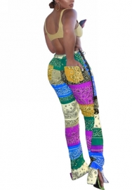 (Only Long Pants)2022 Styles Women Fashion Summer INS Styles Print Long Pants