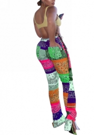 (Only Long Pants)2022 Styles Women Fashion Summer INS Styles Print Long Pants