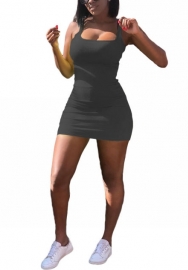 2022 Styles Women Fashion Summer INS Styles Solid Color Strap Mini Dress